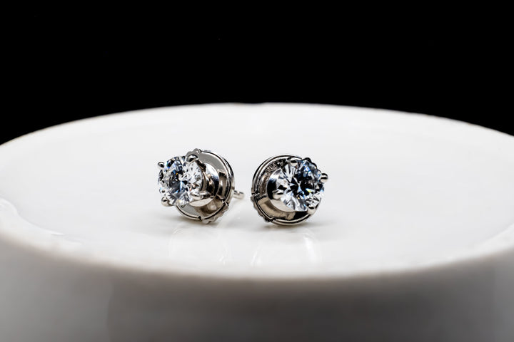 0.3ct Diamond Studs/0.3 carat single stone earrings