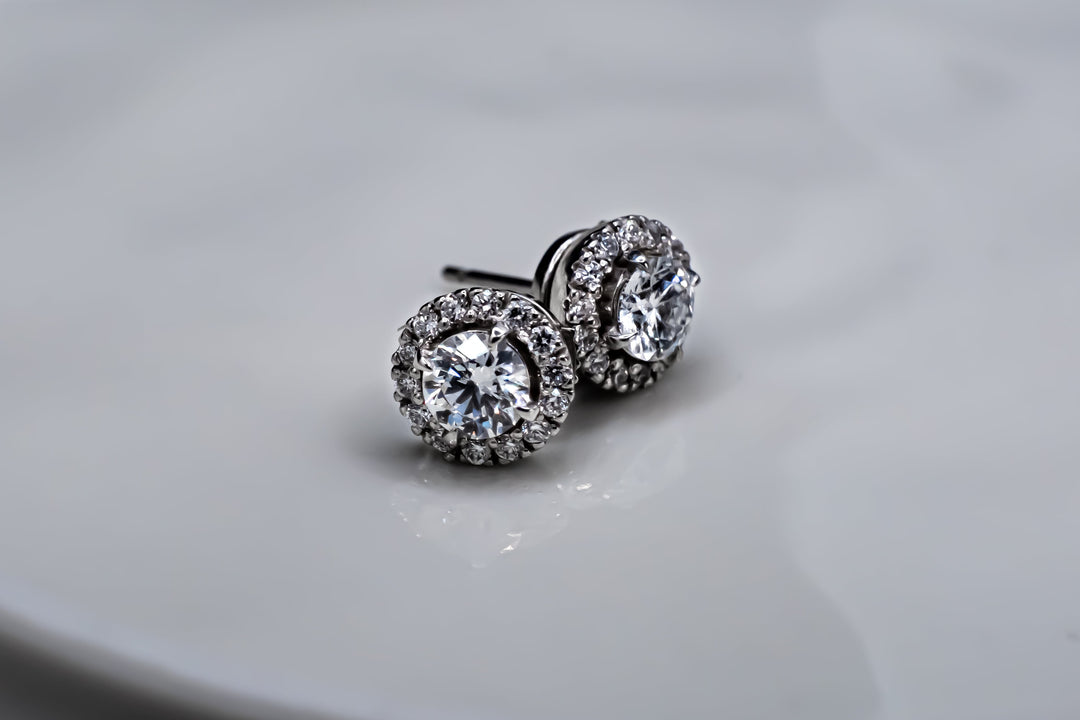 Halo Sparkle Studs/Halo Earrings