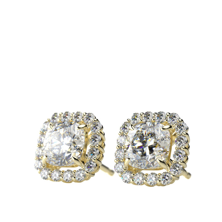 Cushion Halo 0.5ctEarrings/クッションカットヘイローピアス0.5ct