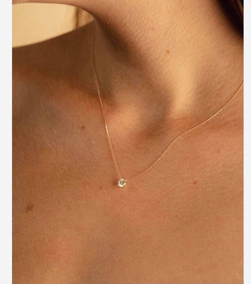 0.3 ct Diamond Studs Necklaces/0.3 carat single stone necklace