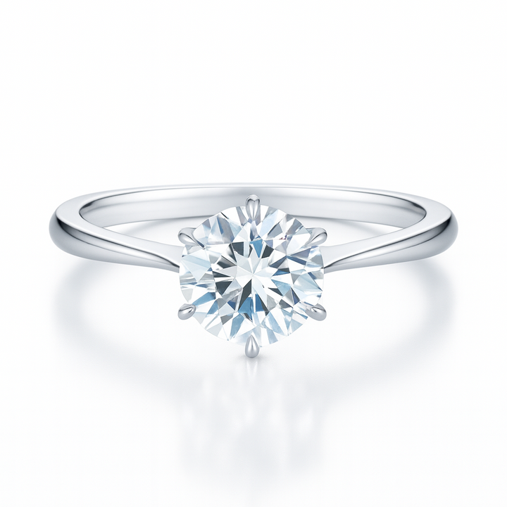 Round Petite Solitaire Ring