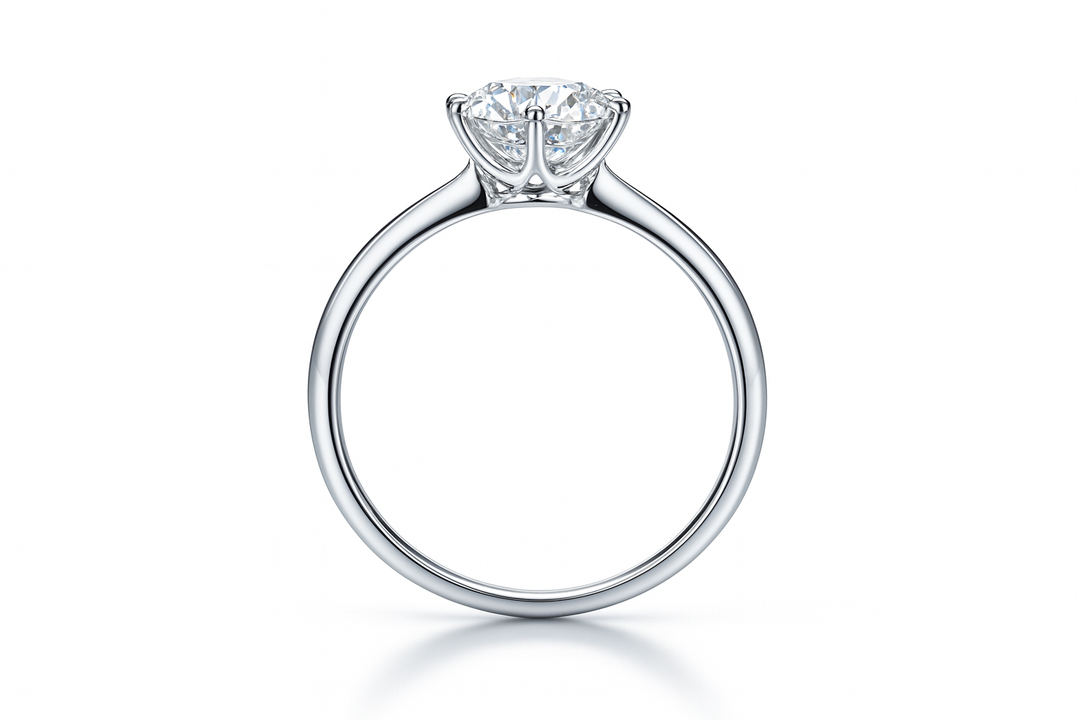 Round Petite Solitaire Ring
