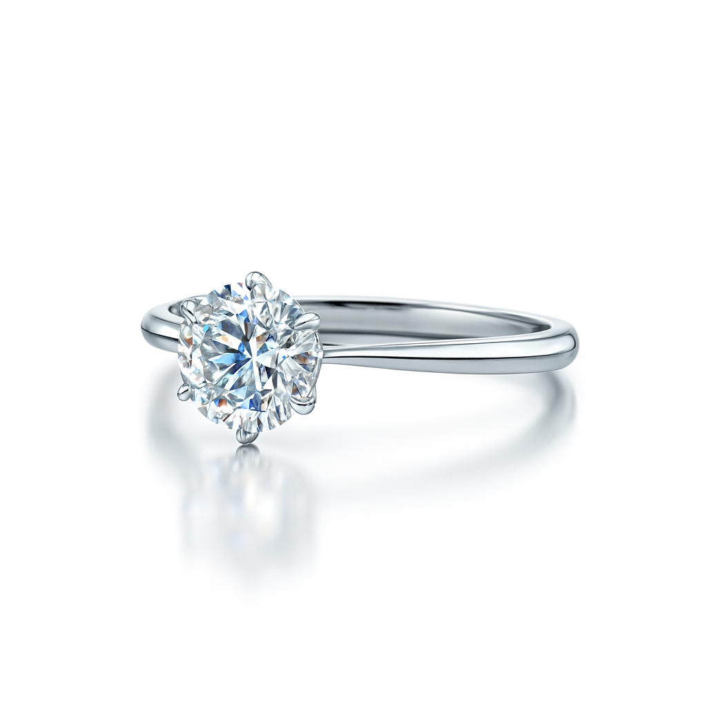 Round Petite Solitaire Ring