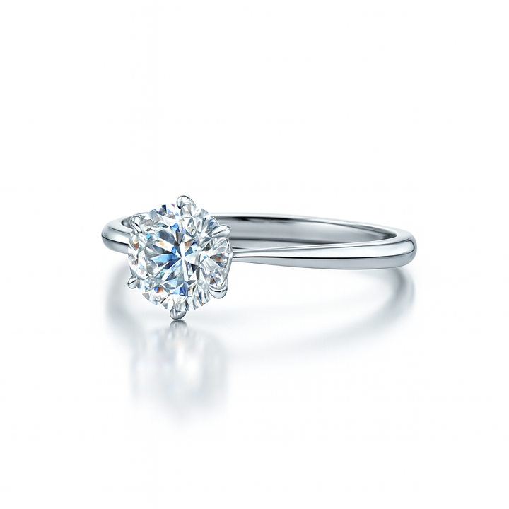 Round Petite Solitaire Ring
