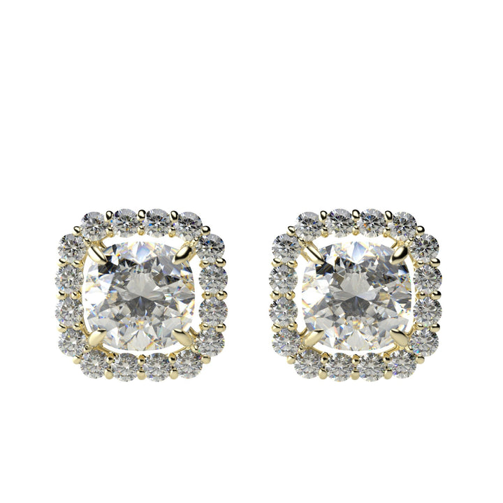 Cushion Halo 0.5ctEarrings/クッションカットヘイローピアス0.5ct