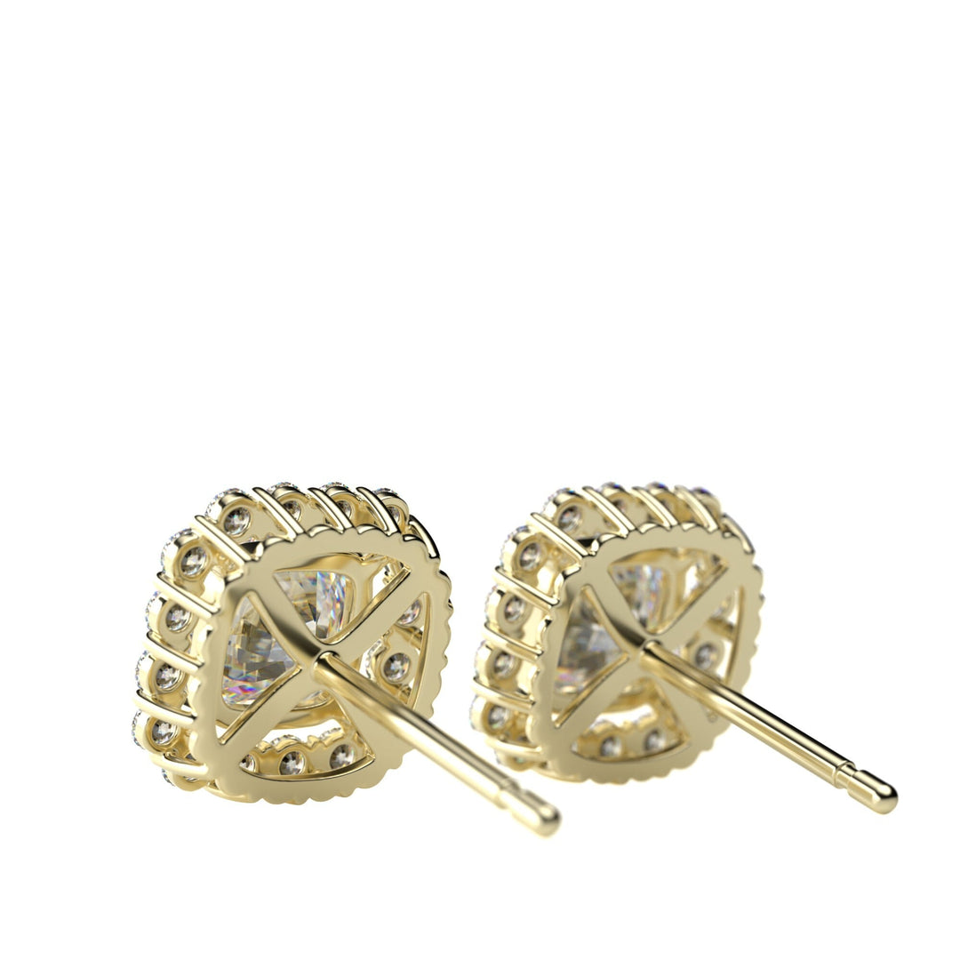 Cushion Halo 0.5ctEarrings/クッションカットヘイローピアス0.5ct