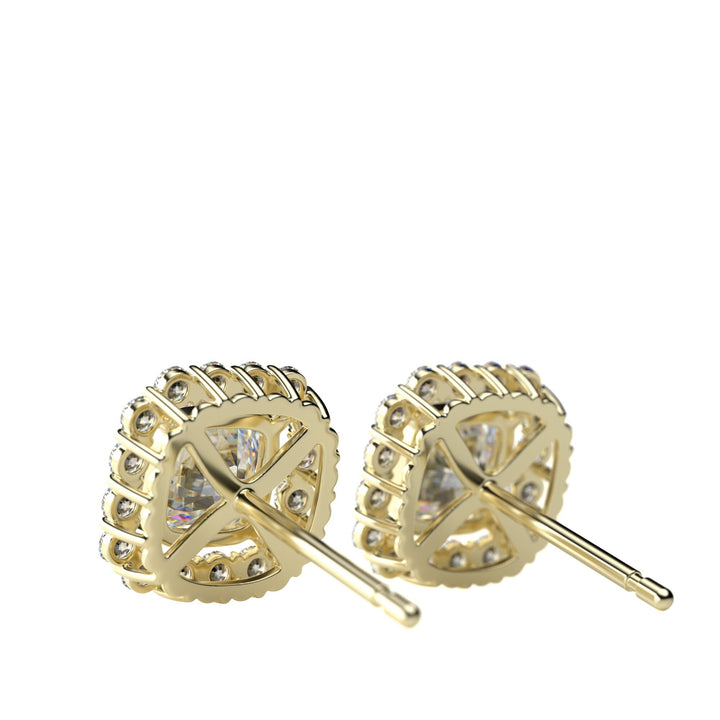 Cushion Halo 0.5ctEarrings/クッションカットヘイローピアス0.5ct